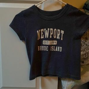 Brandy Melville crop top one size fits all color blue and white